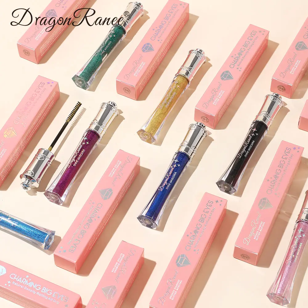 Glitter Diamond Mascara, Fine Shimmer, Delicate Silky Mascara, Eye Modification, Waterproof, Long-Lasting Makeup, Versatile Mascara