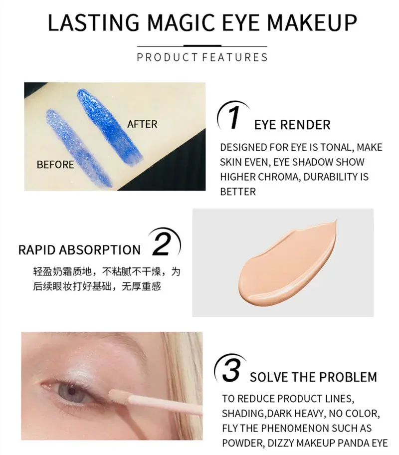 Eyes Base Waterproof Cream Makeup Primer Gel Eye Under Shadow Cosmetic Lasting Prolong Base Primer 5ml Maquiagem