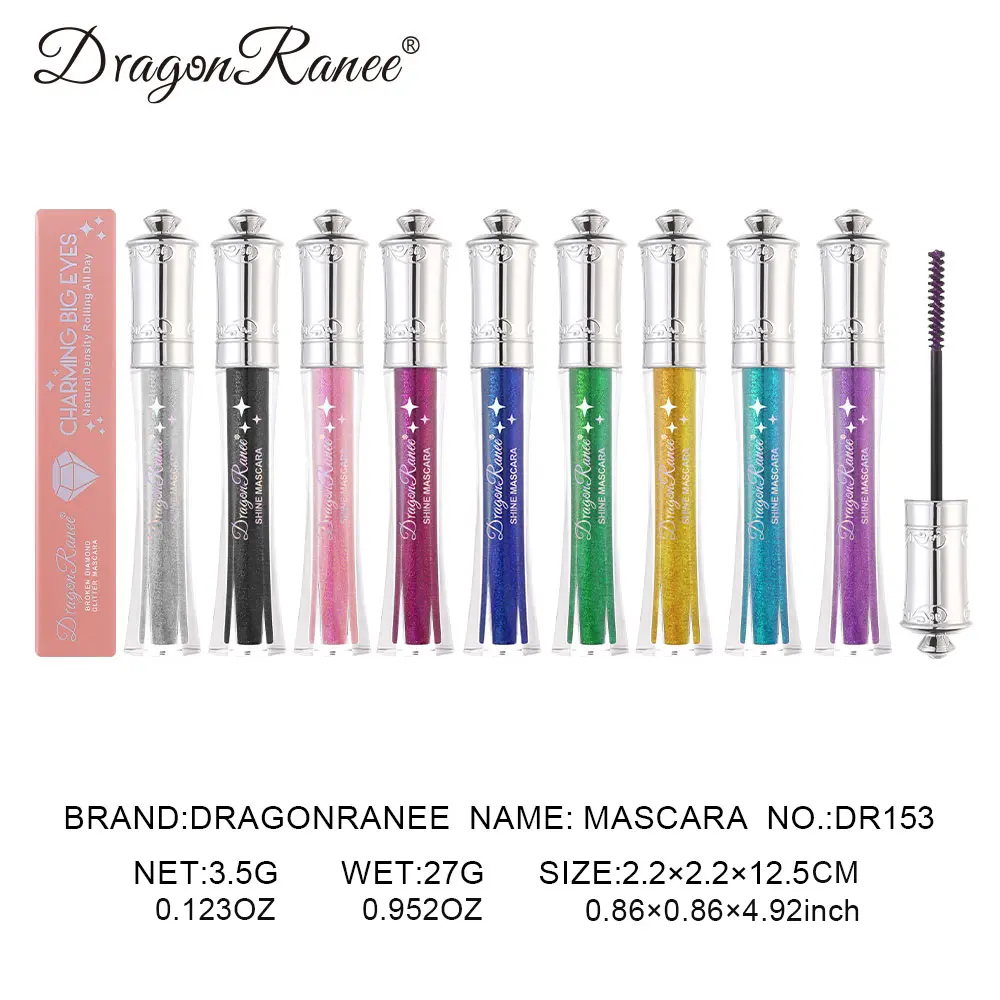 Glitter Diamond Mascara, Fine Shimmer, Delicate Silky Mascara, Eye Modification, Waterproof, Long-Lasting Makeup, Versatile Mascara
