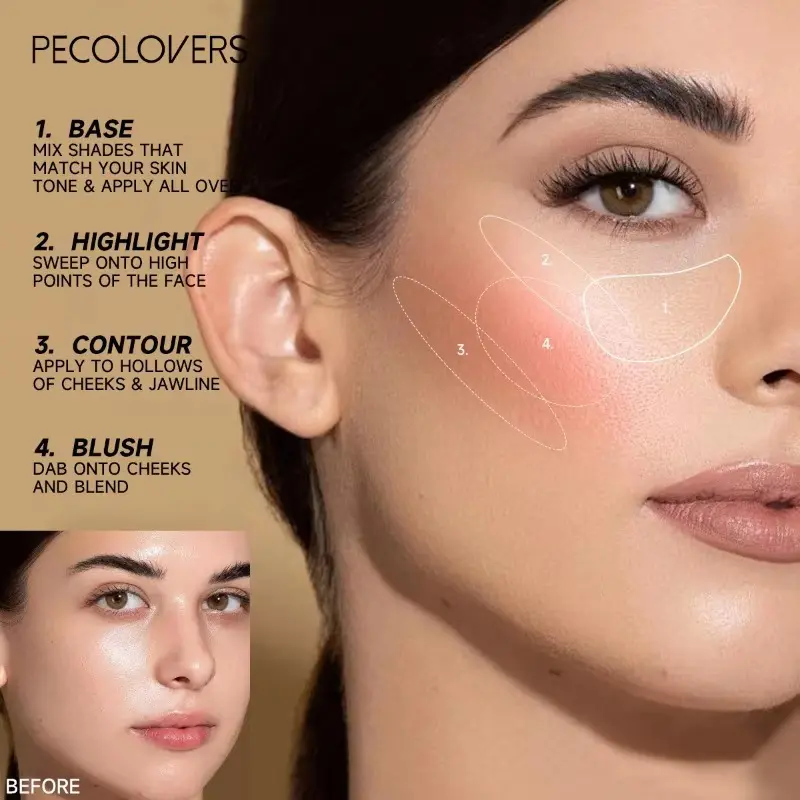 Moisturizer Contour Concealer Foundation Waterproof Face Corrector Full Cover Dark Circles Contour Stick Primer Pen Cosmetics