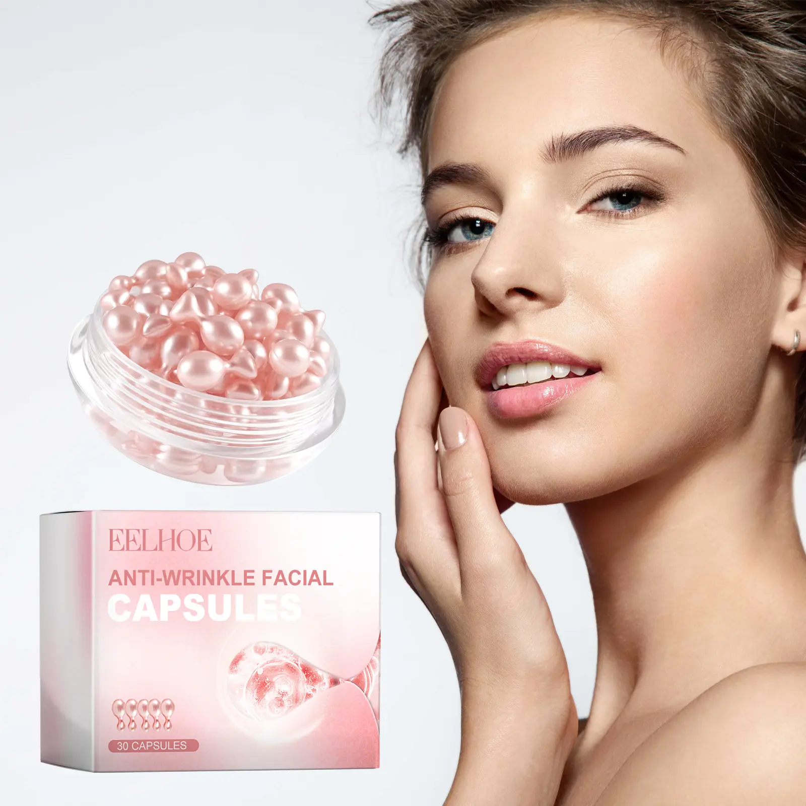 EELHOE Repair Face Serum Capsule Fade Fine Line Anti Wrinkle Essence Firming Face Serum Moisturize Face Rejuvenation Serum 30PCS