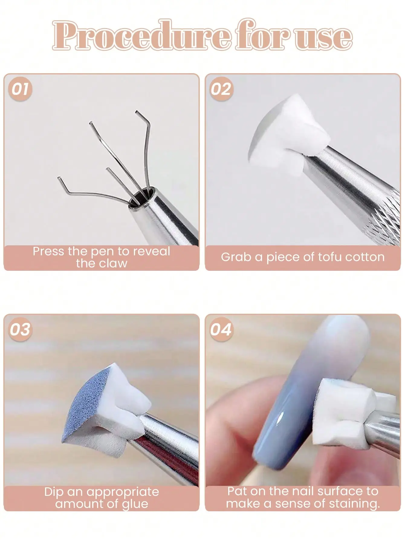 A Set Of 50 Sponge Small Square Nail Patches With Sponge Clip Nail Shop Special Anti Slip Halo Dye Powder Blusher Gradient Tool