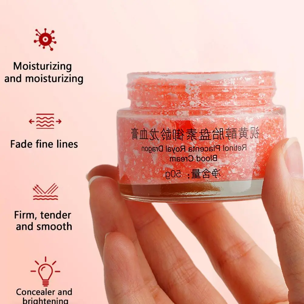 Dragons Blood Easy Cream, Retinol Placenta Dragon Blood Face Cream, Anti Wrinkle Cream For Women Rejuvenate Skin Care 50g