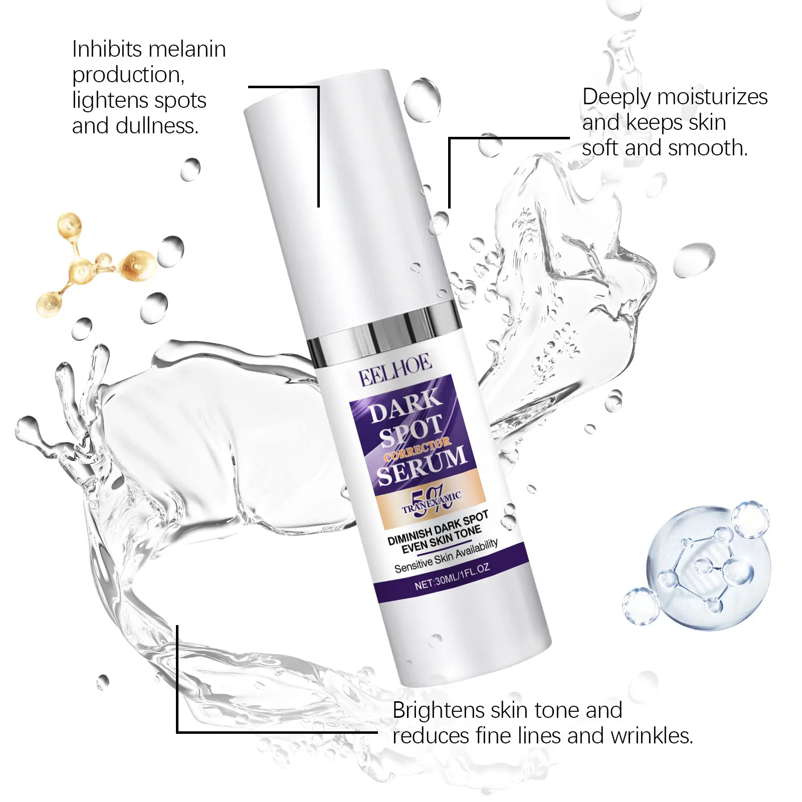 Dark S-pot Corrector Serum Even Skin Melanin Reduce Rejuvenated Skin Brightening Dull Skin Moisturizing Niacinamide Face Essence
