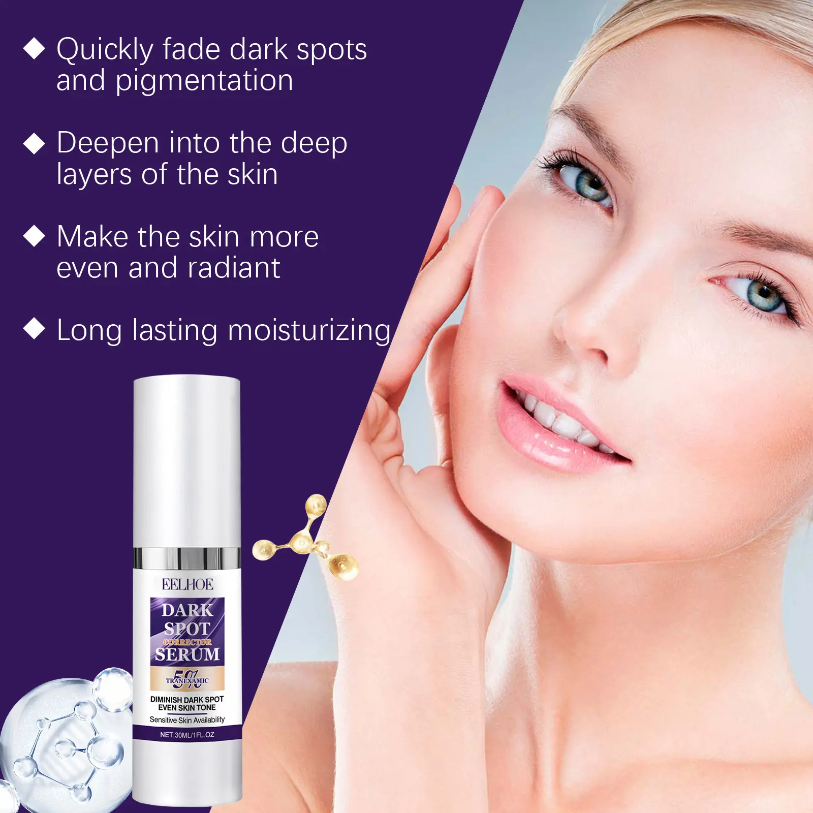 Dark S-pot Corrector Serum Even Skin Melanin Reduce Rejuvenated Skin Brightening Dull Skin Moisturizing Niacinamide Face Essence