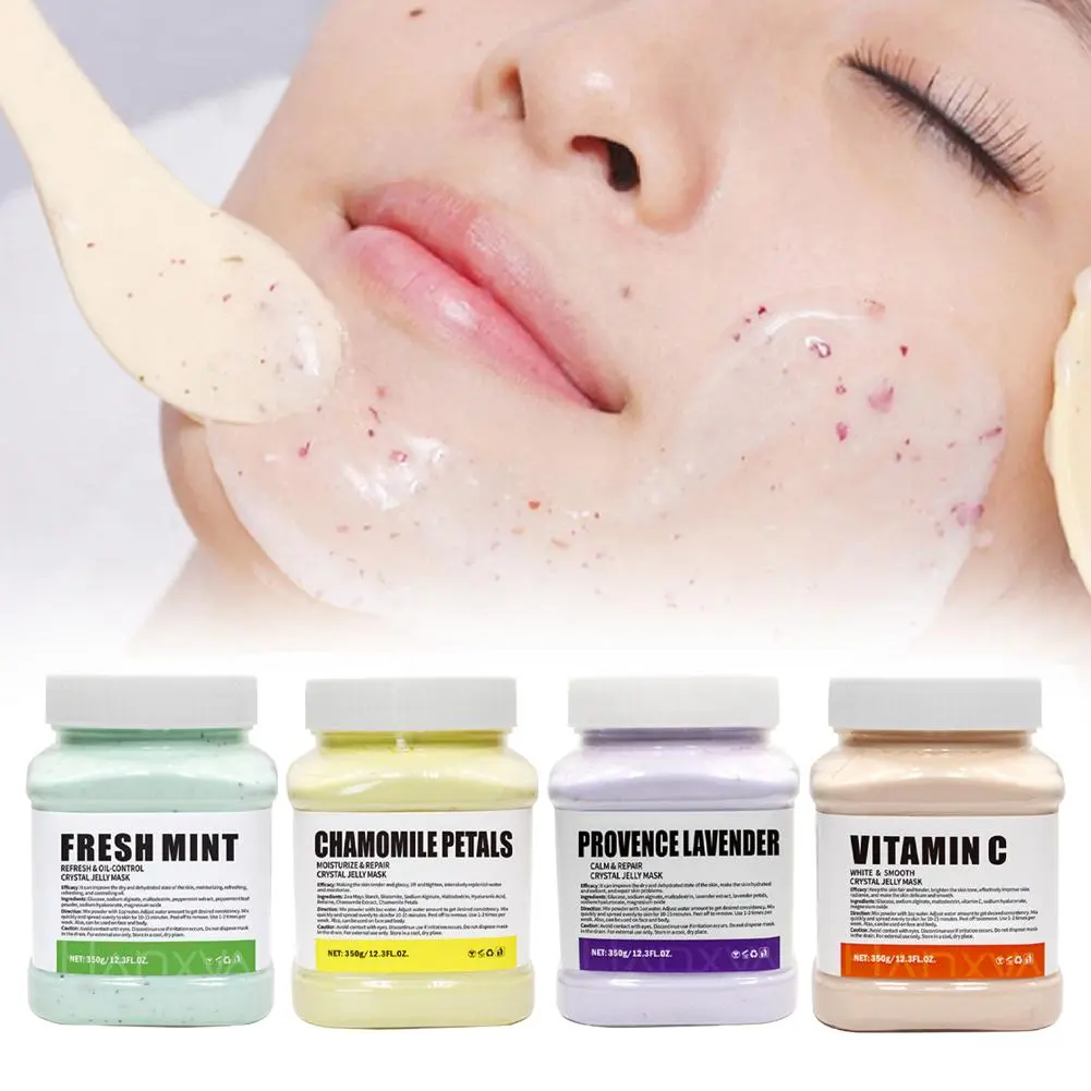350g Jelly Mask Powder for Facial Rose Mint Tea Tree Masks Peel Off Crystal Collagen Jelly Mask for Face Mask Skin Care