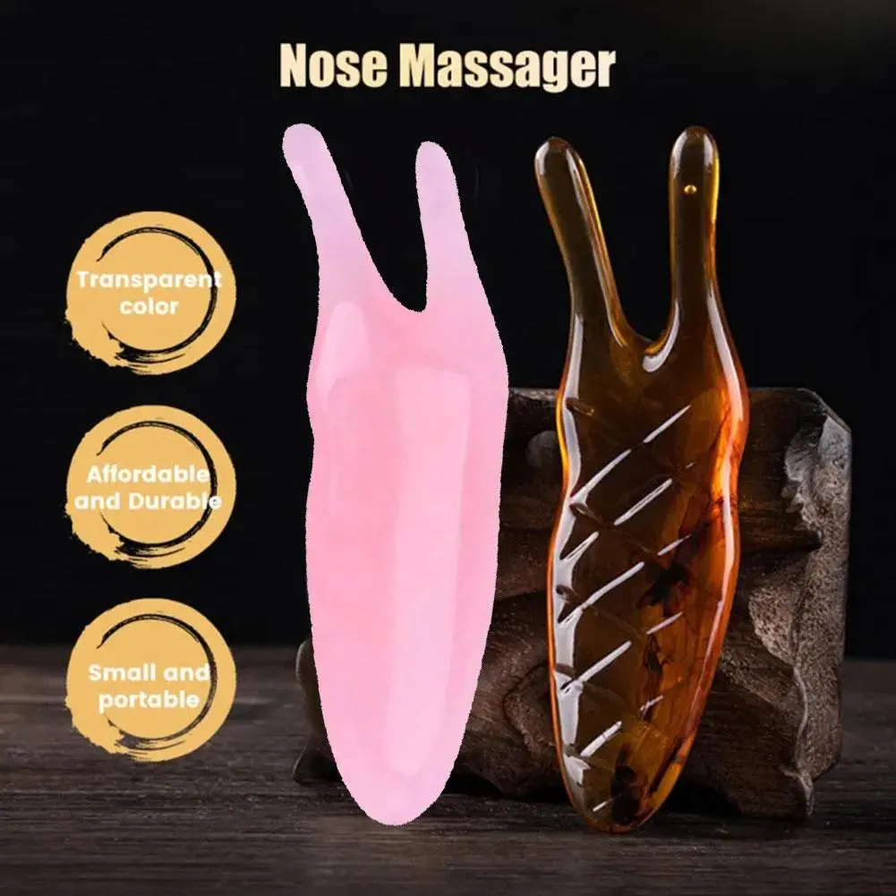 Resin Nasal Scraper Face Scraping Massage Plate Reduce Puffiness Nose Acupressure Massage Face Care Tool