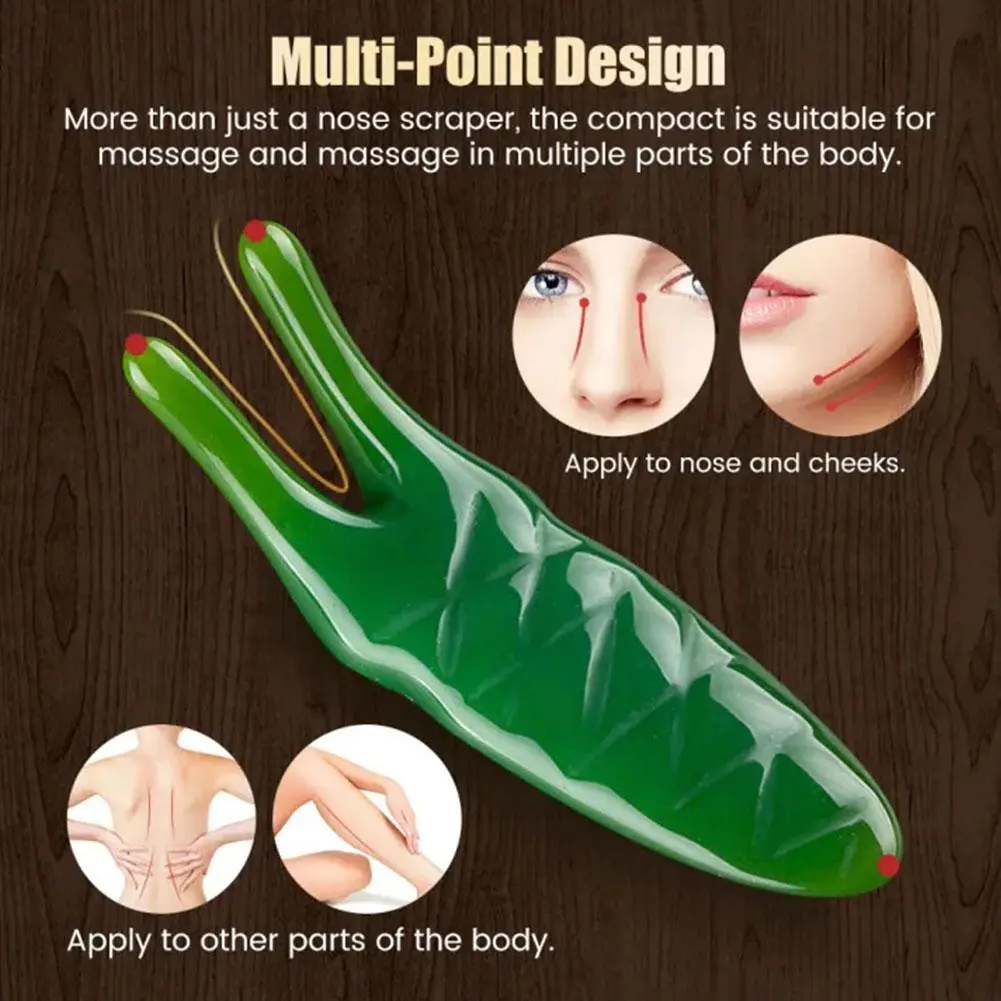 Resin Nasal Scraper Face Scraping Massage Plate Reduce Puffiness Nose Acupressure Massage Face Care Tool