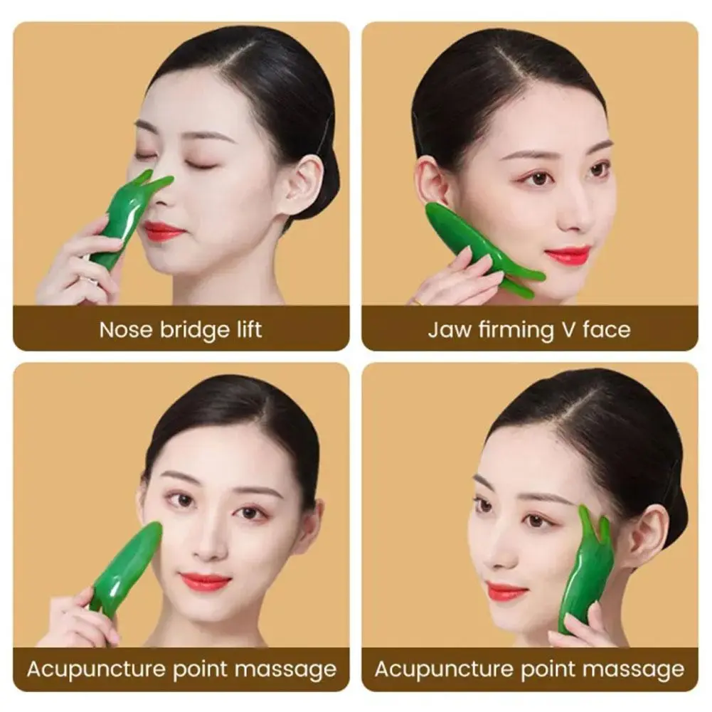 Resin Nasal Scraper Face Scraping Massage Plate Reduce Puffiness Nose Acupressure Massage Face Care Tool