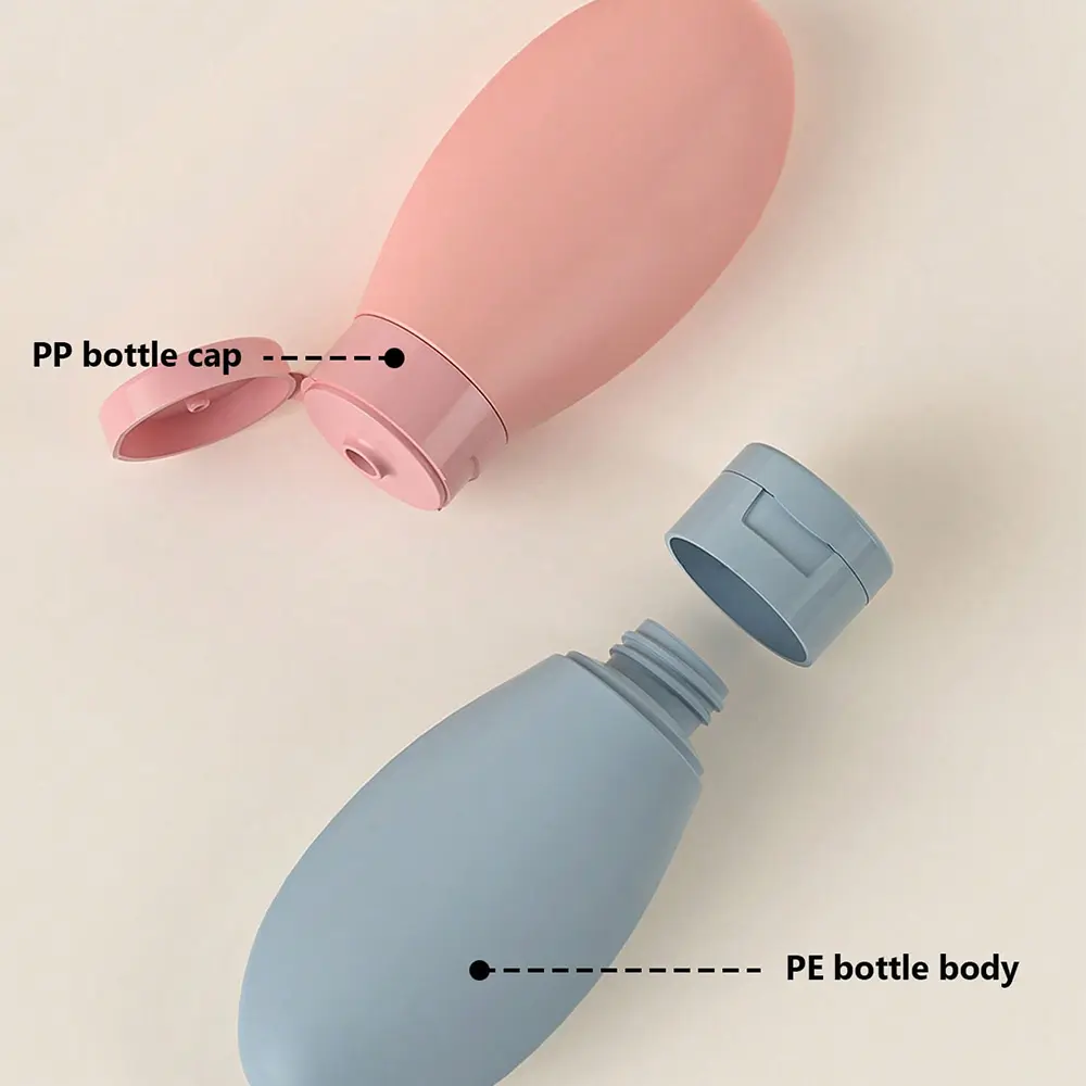 3 Pieces Silicone Travel Bottle Set Accessories Refill Extrusion Container, Shampoo, Lotion, Toiletries, Replacement Bottles liu