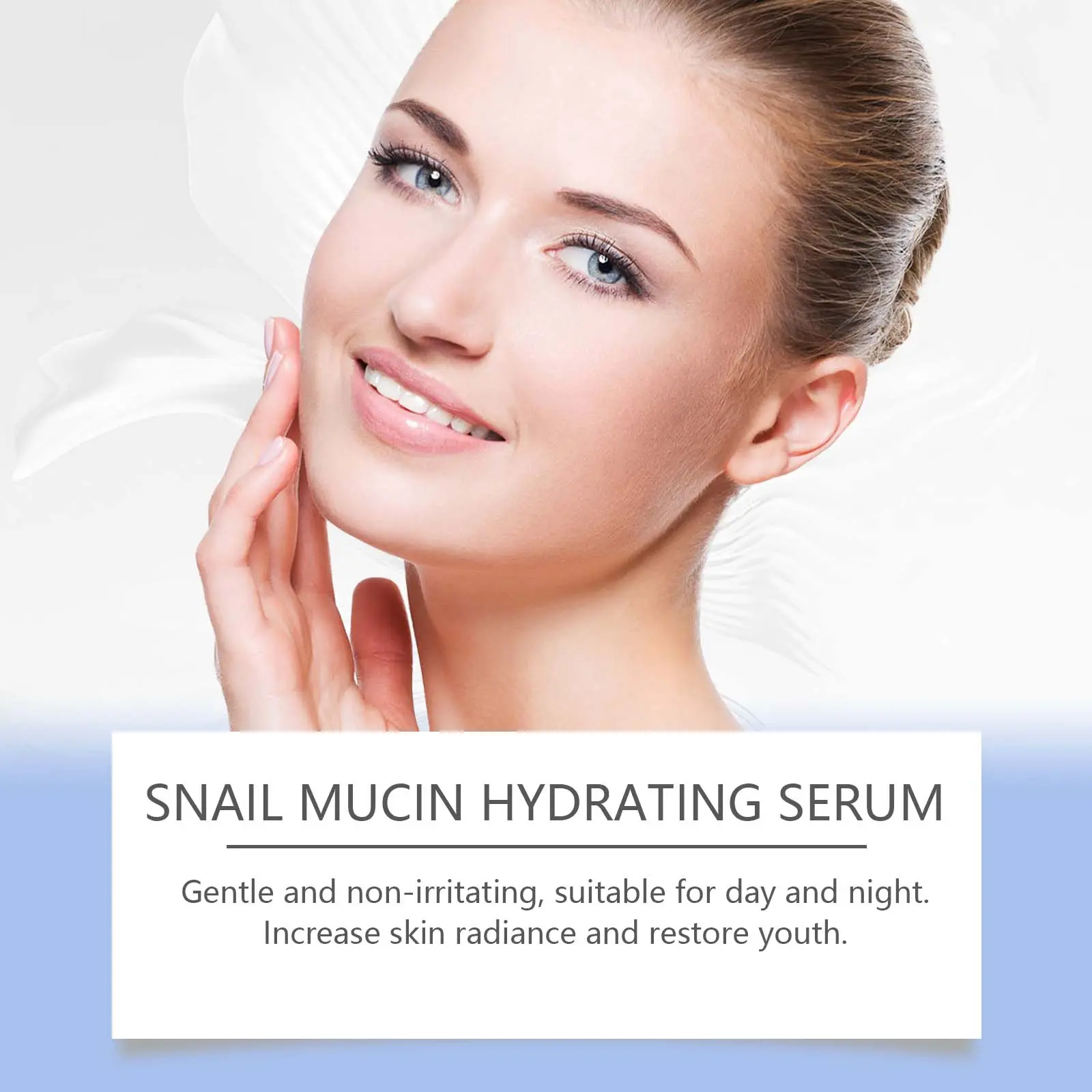 EELHOE Snail Mucin Serum Rejuvenating Shrinking Pore Firm Lift Improve Sagging Moisturize Brightening Skin Face Care Cream 100ml