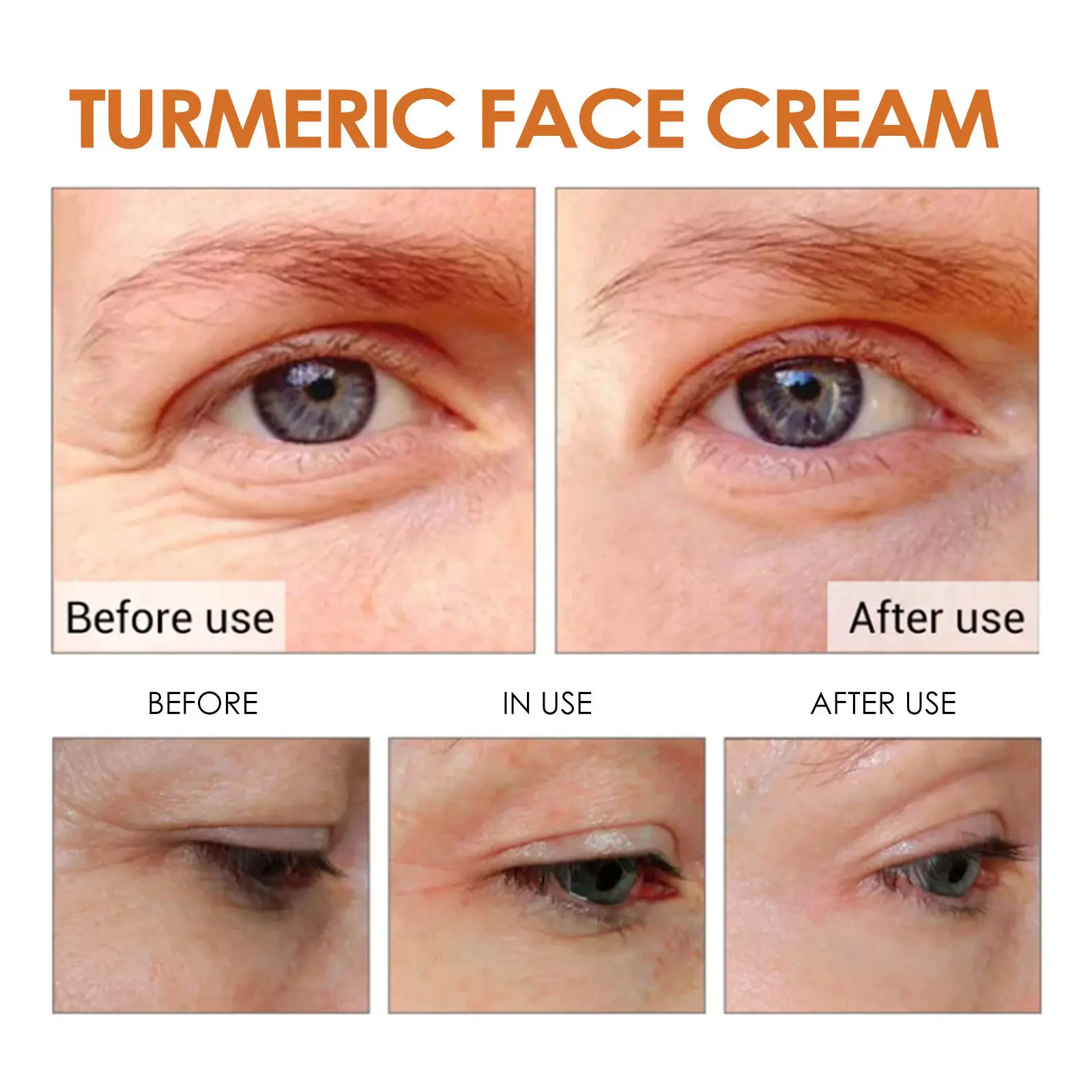 EELHOE Turmeric Face Cream Anti Wrinkle Removal Vitamin E Deeply Moisturizing Lift Skin Firming Facial Cream Skin Care Products
