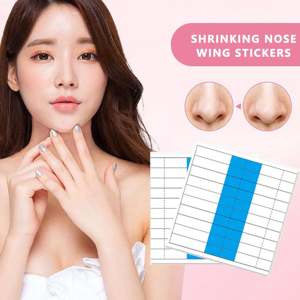 1/2/3Pack Shrink Nose Wing Stickers Small Nose Narrow Thin Nose Invisible Nose Lifter Beauty Tool Special Shrinking Nose Strips