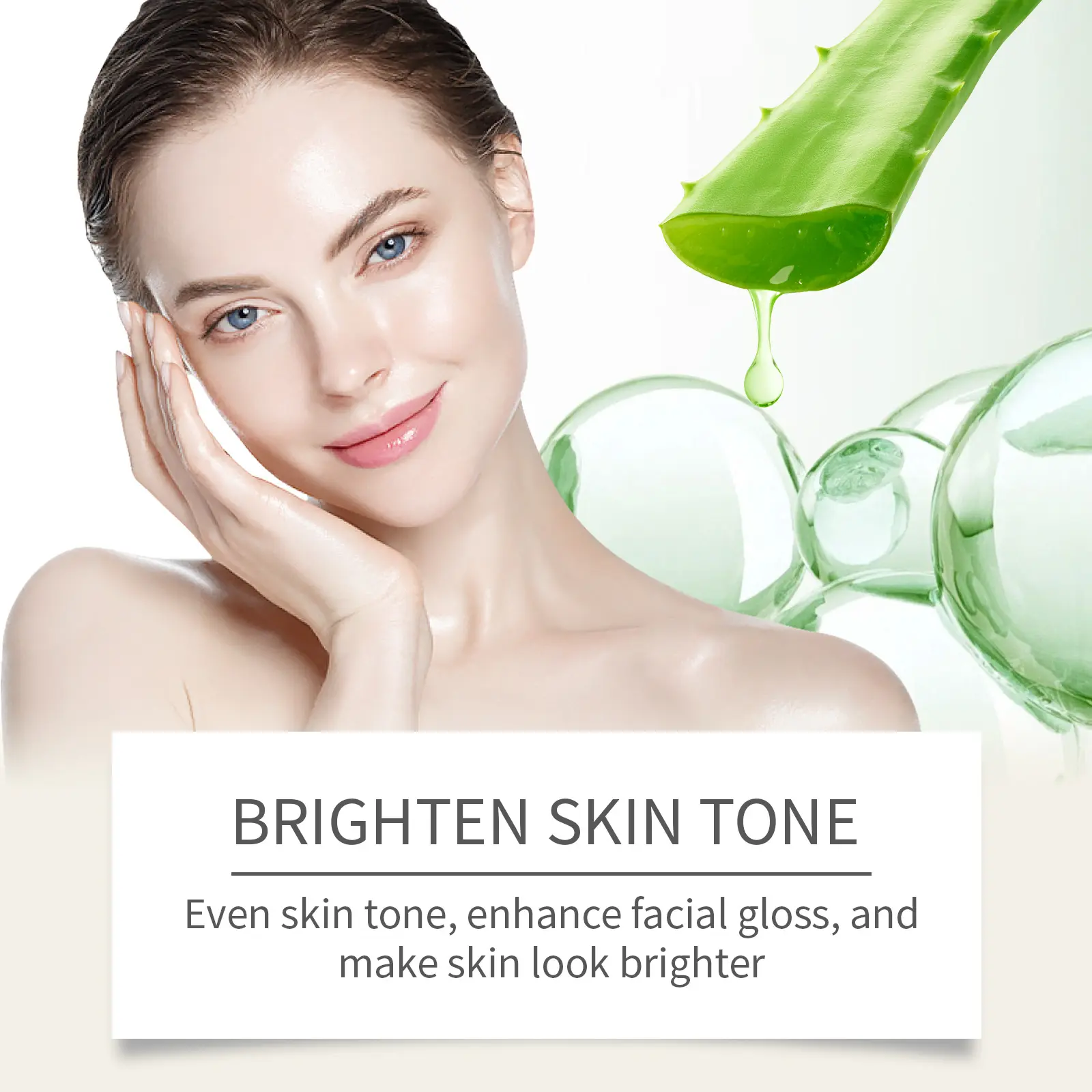 EELHOE Aloe Vera Moisturizing Oily Skin Lightening Serum Increase Skin Elasticity Smooth Hyaluronic Acid Brightening Face Serum