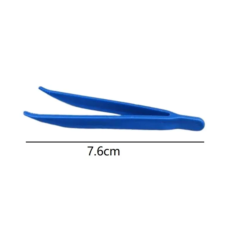 50pcs Disposable Tweezers Plastic Medical Small Tweezer Small Beads Clip For DIY Jewelry Making Kids Clips Hand Repair Tools