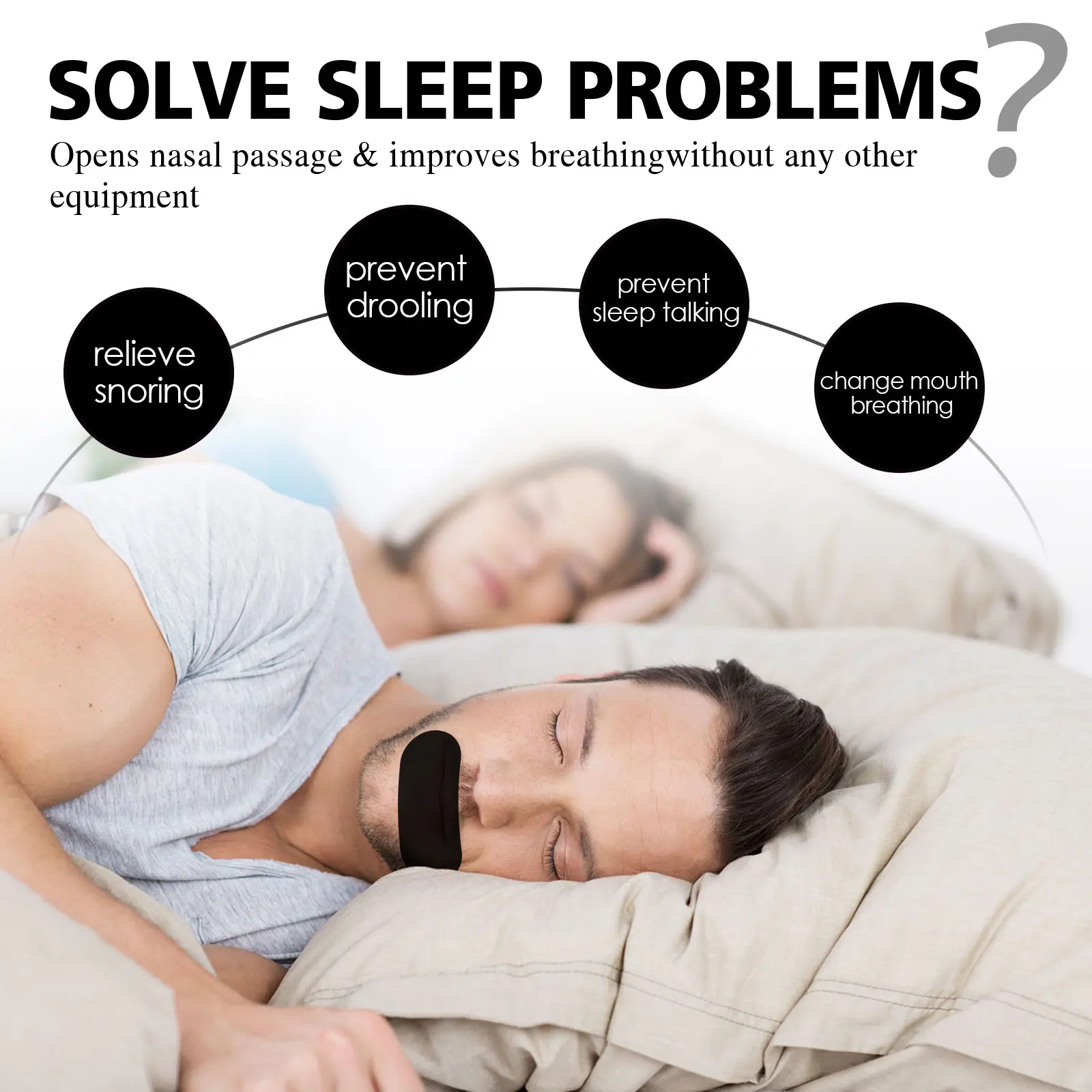 EELHOE Stop Snoring Patch Night Sleep Improvement Breathe Better Nose Mouth Breathing Correction Tape Anti-Snoring Patches 30pcs