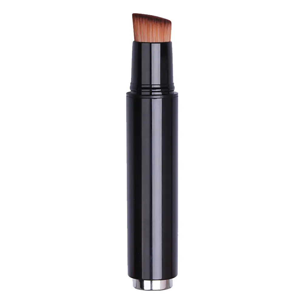 Portable Flat Foundation Brush Plastic Handle Ultra Dense Rayon Powder Blush Application Brushes Kit Lightweight Reusable