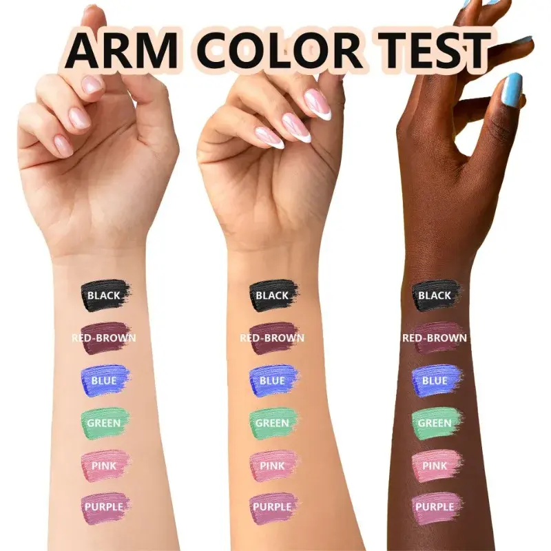 Red Brown Eyelashes Mascara Christmas Stage Makeup Colored Mascara Cream Blue Green Lasting Waterproof Mascara Curling Eyelashes