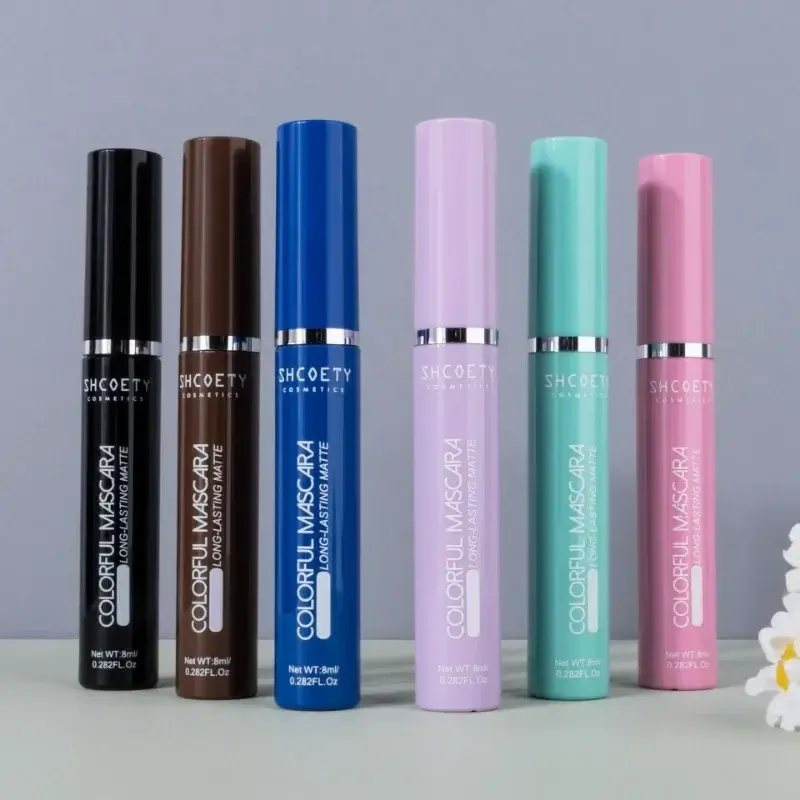 Red Brown Eyelashes Mascara Christmas Stage Makeup Colored Mascara Cream Blue Green Lasting Waterproof Mascara Curling Eyelashes