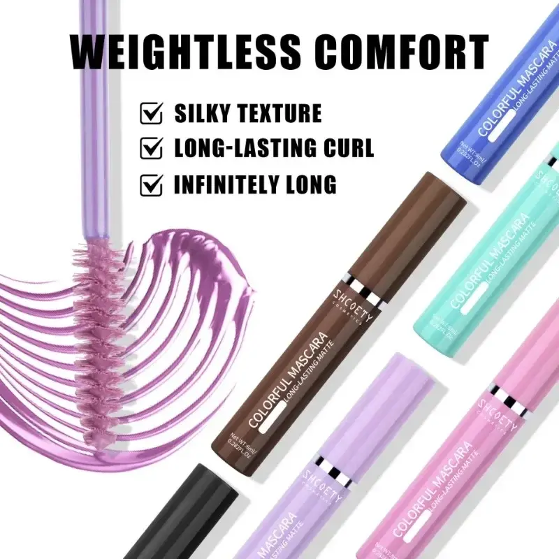 Red Brown Eyelashes Mascara Christmas Stage Makeup Colored Mascara Cream Blue Green Lasting Waterproof Mascara Curling Eyelashes