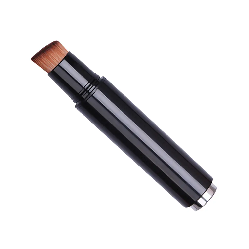 Portable Flat Foundation Brush Plastic Handle Ultra Dense Rayon Powder Blush Application Brushes Kit Lightweight Reusable