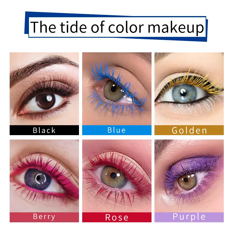 Fashion White Mascara Makeup 4D Silky Natural Long Lash Mascara Waterproof Mascara Extension Thick Lasting Curling Mascara Rimel