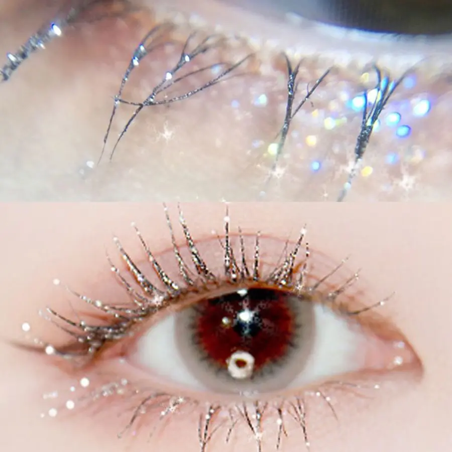 1PC Diamond Mascara Shining Sweet Proof Glitter Eyelashes Quick Dry Lasting Curling Thick Mascara Shimmer Makeup Eye Cosmetics