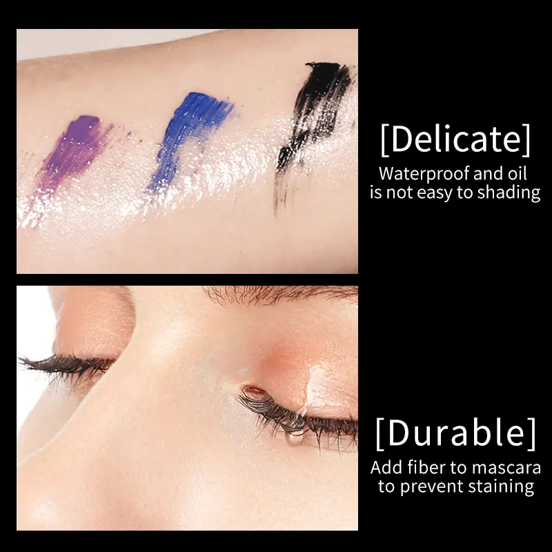 Fashion White Mascara Makeup 4D Silky Natural Long Lash Mascara Waterproof Mascara Extension Thick Lasting Curling Mascara Rimel