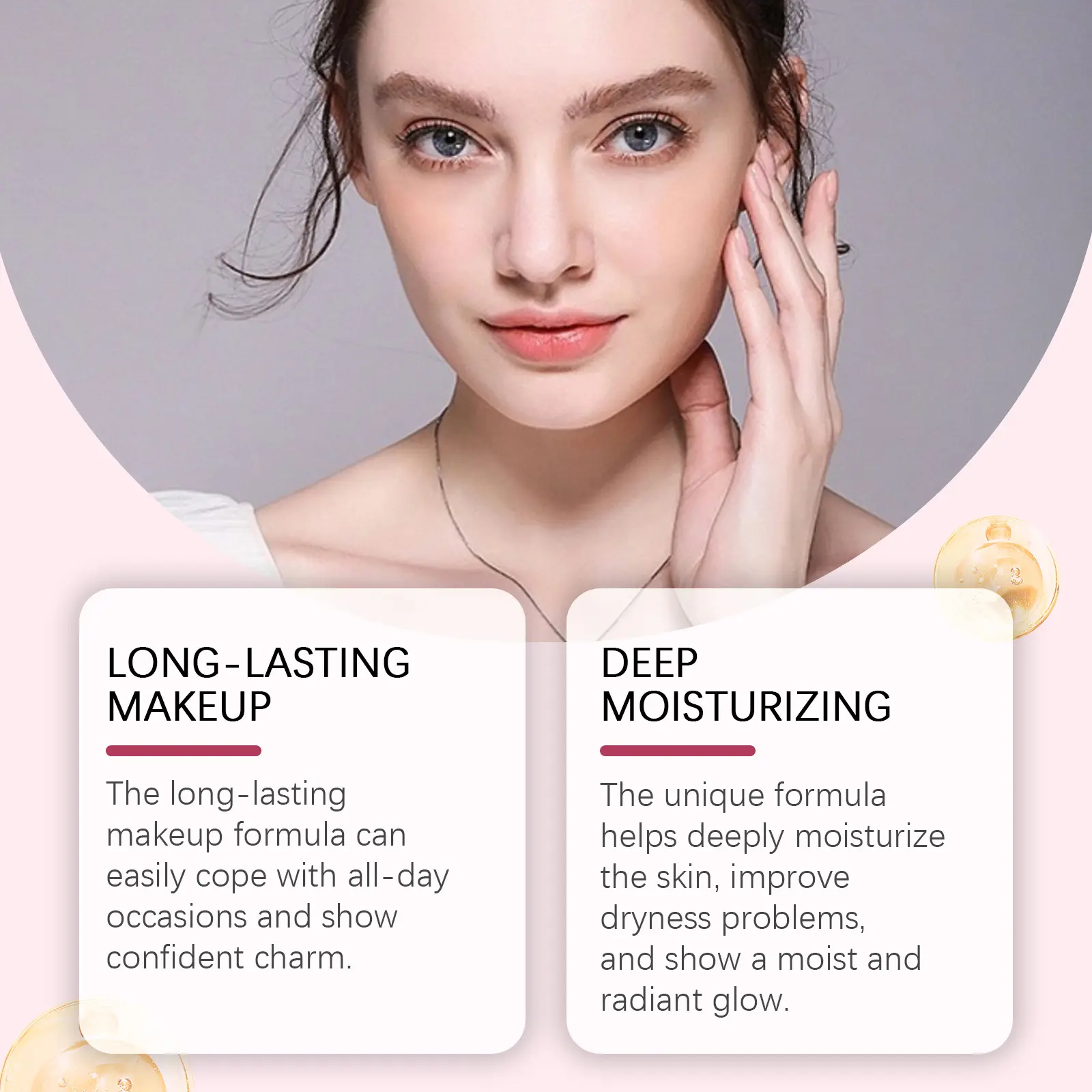EELHOE Peptide Bounce Balm Foundation Matte Waterproof Sweatproof Oil Control Antioxidant Full Coverage Foundation Makeup Cream