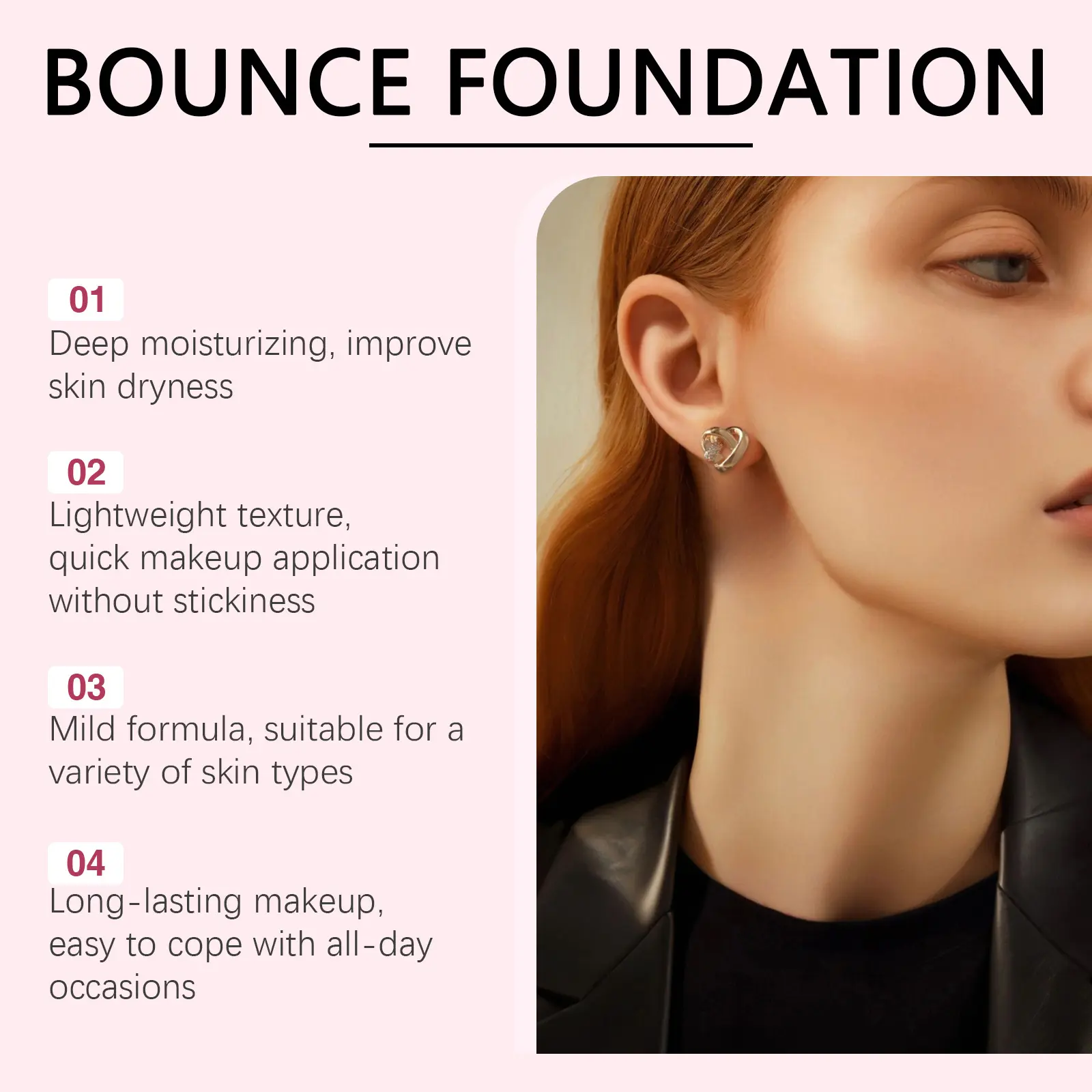 EELHOE Peptide Bounce Balm Foundation Matte Waterproof Sweatproof Oil Control Antioxidant Full Coverage Foundation Makeup Cream