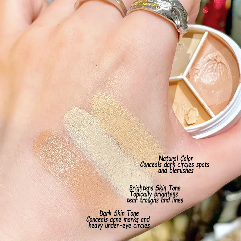 Three Color Concealer To Cover Spots Pimples Black Eye Circles Lacrimal Groove Repair Foundation Make Up And Makeup Makeup