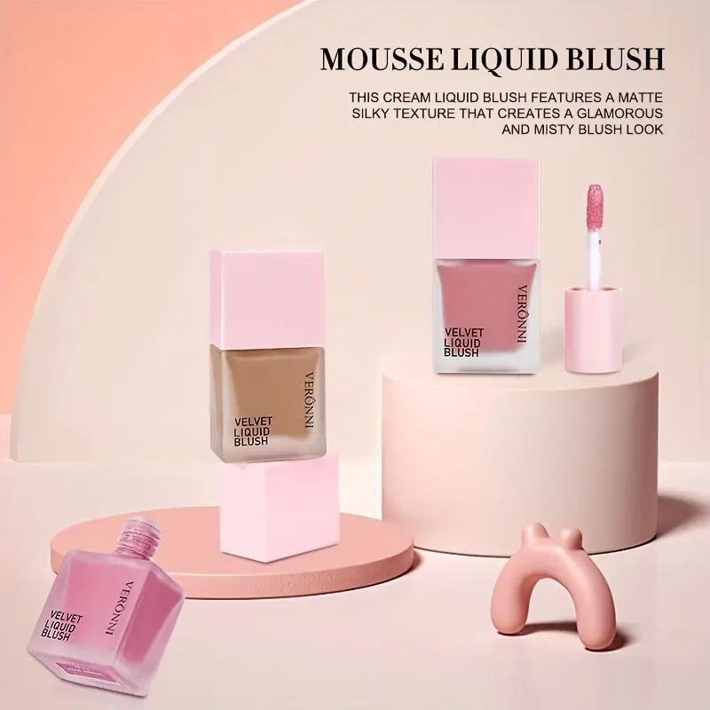 4 Shades Watercolor Liquid Blush  for a Radiant and Sculpted Look Makeup Korean Make Up Highlight Cosmetics Flower Knows Women