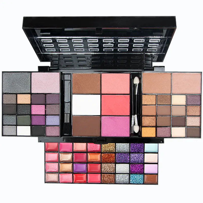 74 Colors Glitter Eyeshadow Palette Matte Waterproof Long Lasting Pressed Powder Cosmetics Kit  Fashion Women MakeUp Tools