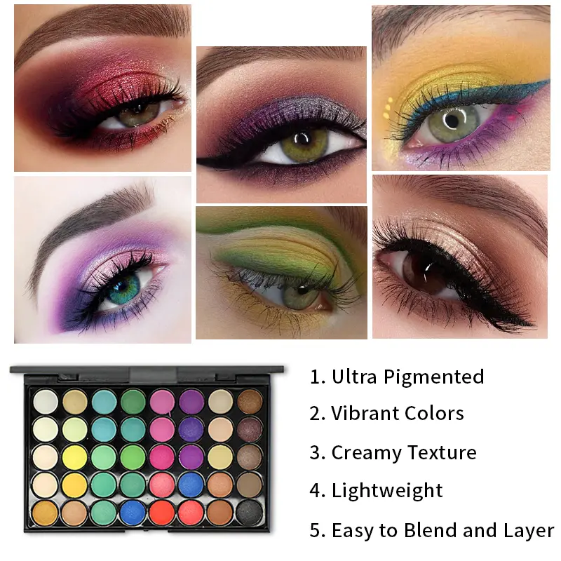 40 Color Matte Eyeshadow Palette Earth Color Shimmer Glitter Earth Eye Shadow Power Set Cosmetic Makeup Tools Make Up