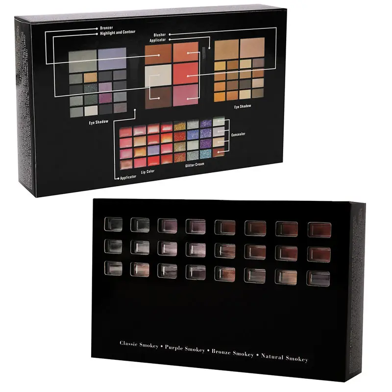 74 Colors Glitter Eyeshadow Palette Matte Waterproof Long Lasting Pressed Powder Cosmetics Kit  Fashion Women MakeUp Tools