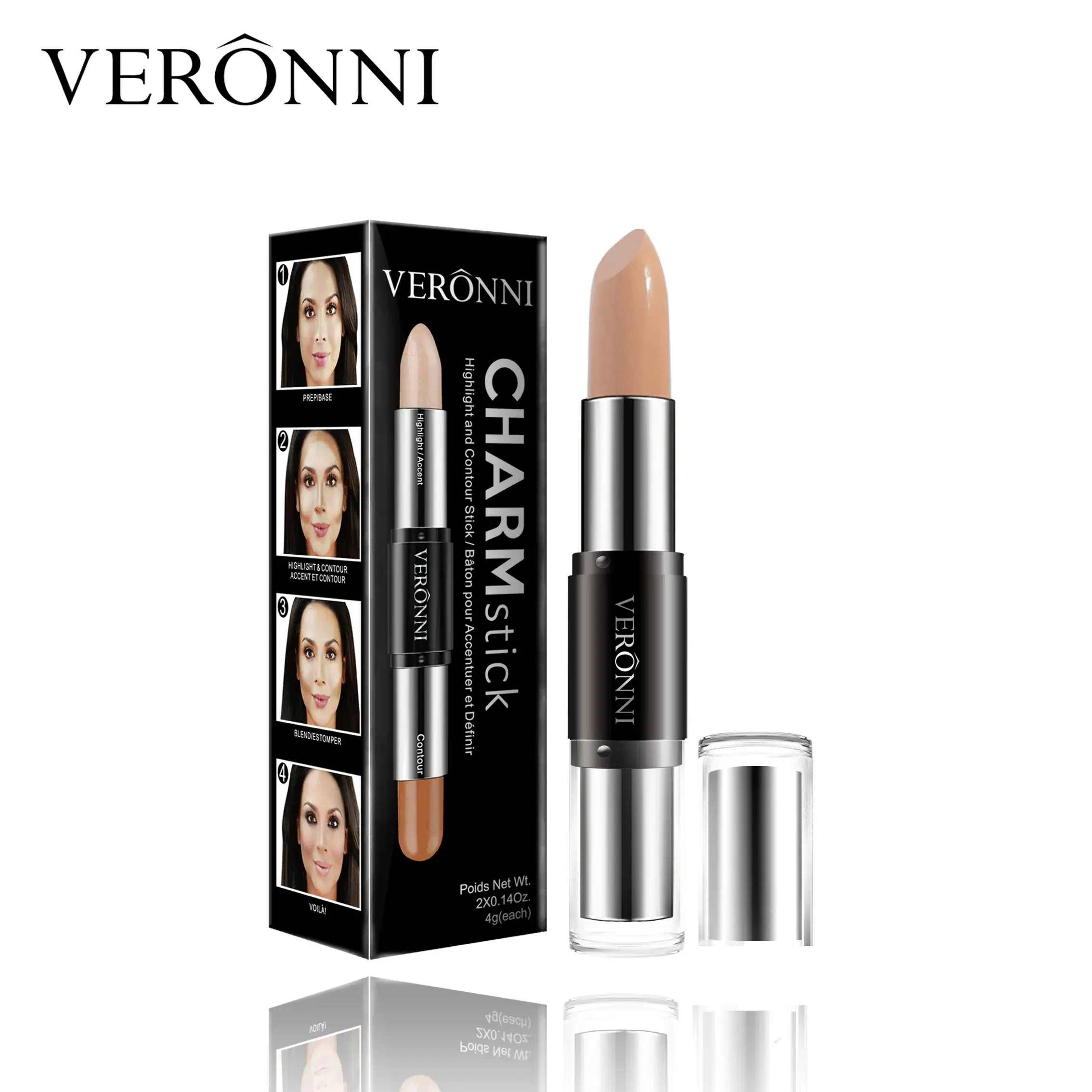 4 Colors High Quality Professional Makeup Base Foundation Cream for Face Concealer Contouring for Face Beauty Women's Cosmetics