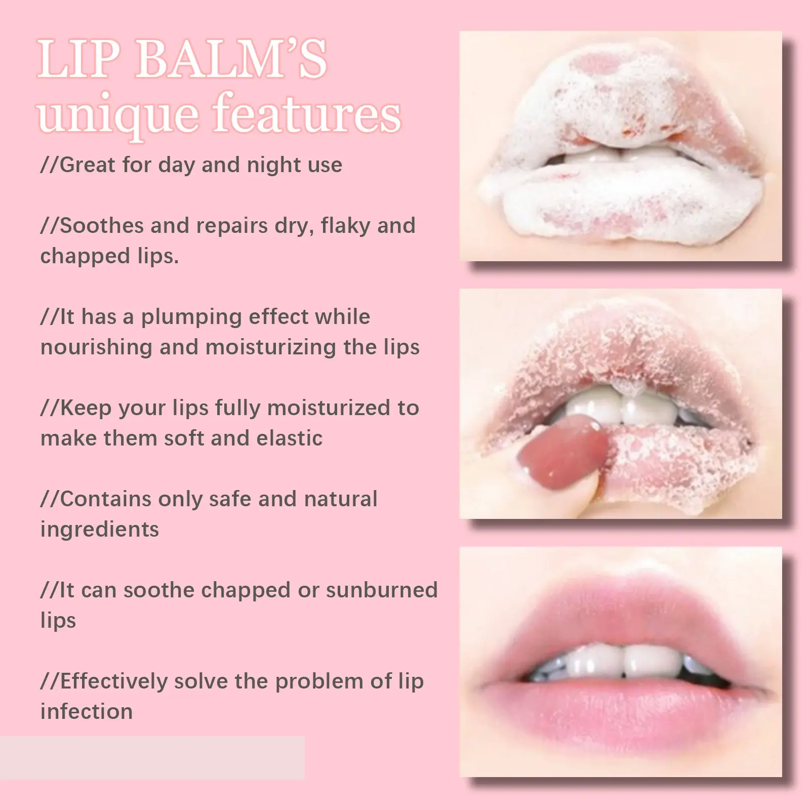3PCS Bubble Lip Balm Reduces Lip Lines Remove Dead Skin Fade Lip Line Anti Cracked Moisturizing Lip Gloss Wholesale Set Makeup