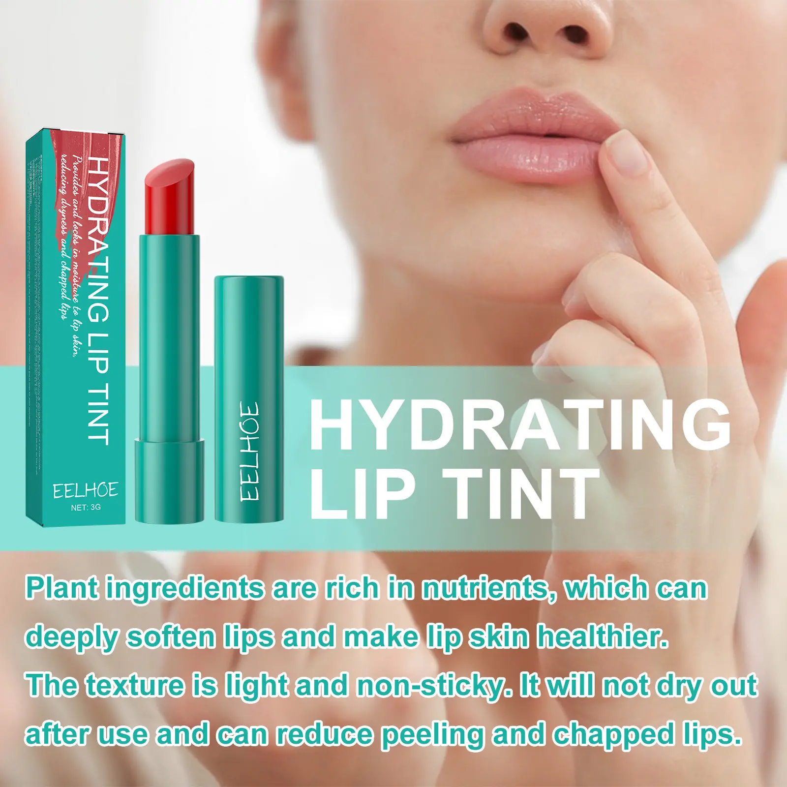 EELHOE Nourishing Lip Gloss Downplaying Lip Lines Anti-Dry Cracked Dead Skin Moisturizing Plumping Full Lips Tinted Lip Gloss