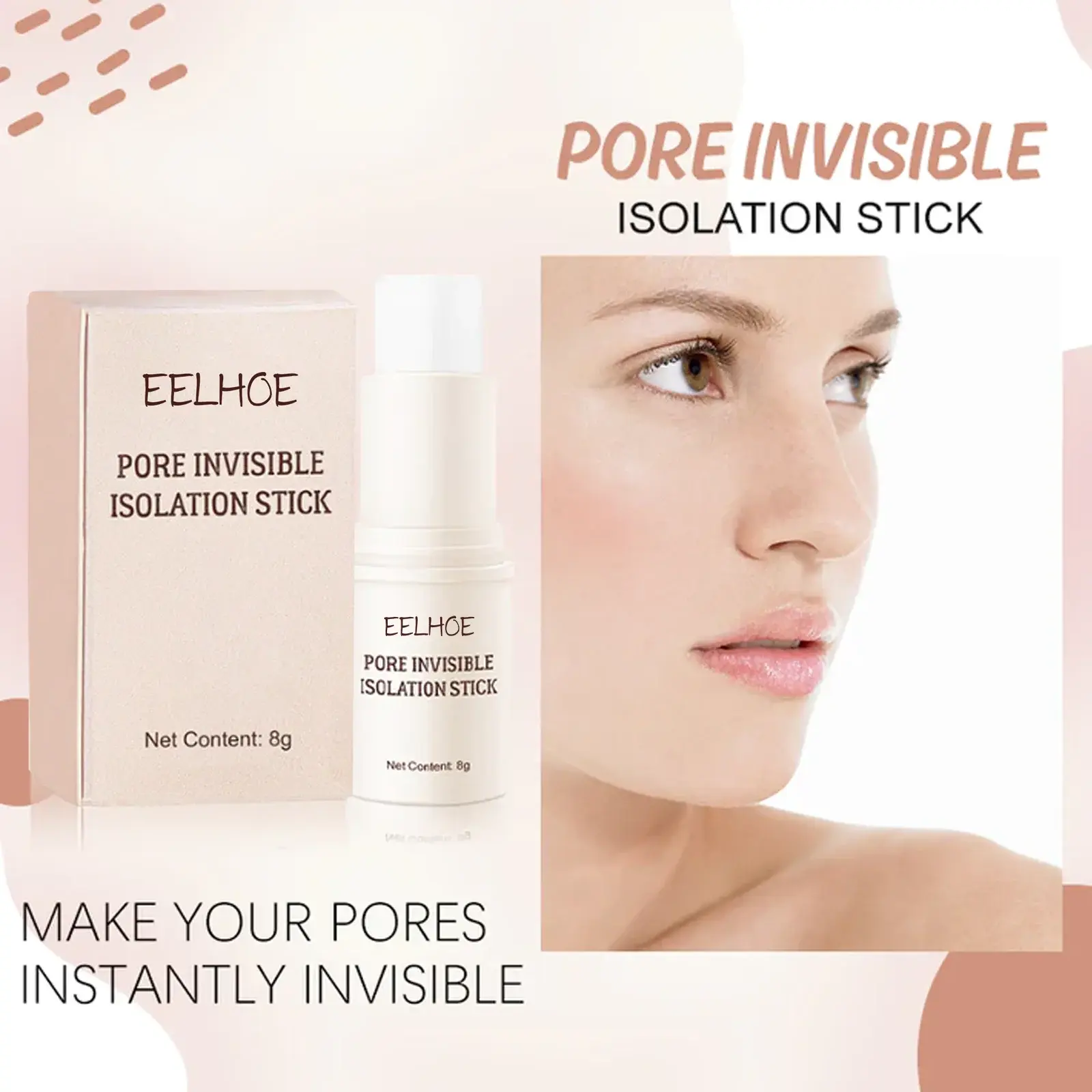 Invisible Pore Stick Makeup Primer Female Makeup Tools & Accessories No Creasing Waterproof Longlasting No Separation Elf Makeup