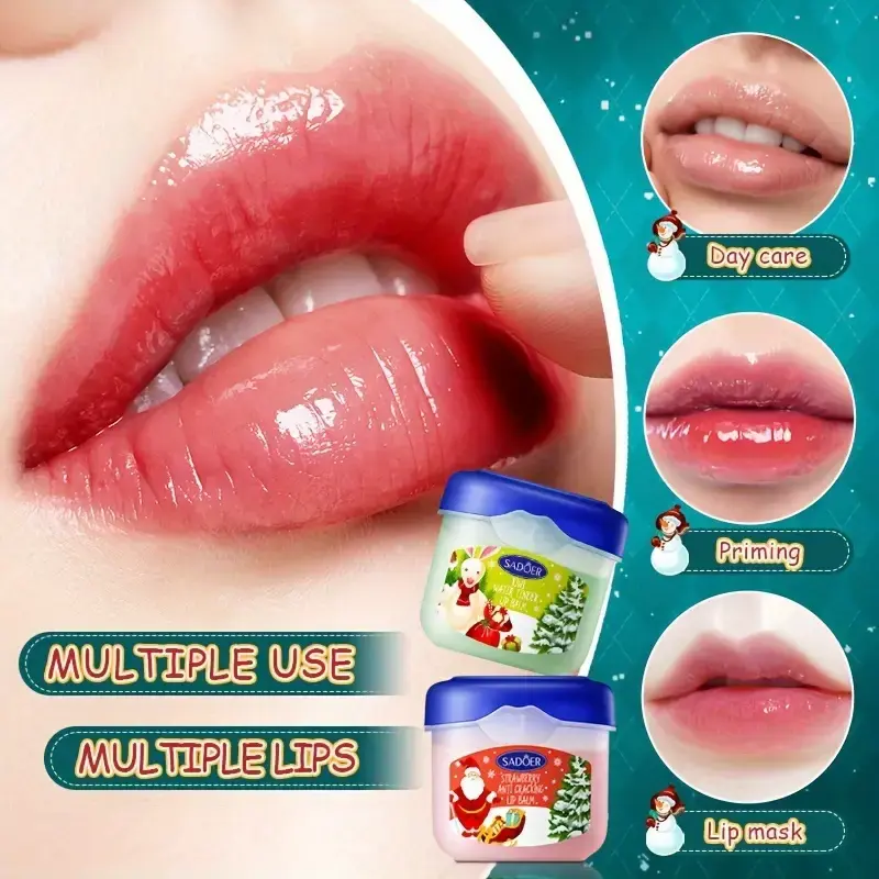 8PCS Christmas Moisturizing Anti-cracking Hand Cream and Lip Balm Combination Set,Hydrate,Moisturize Christmas Gift for Friends