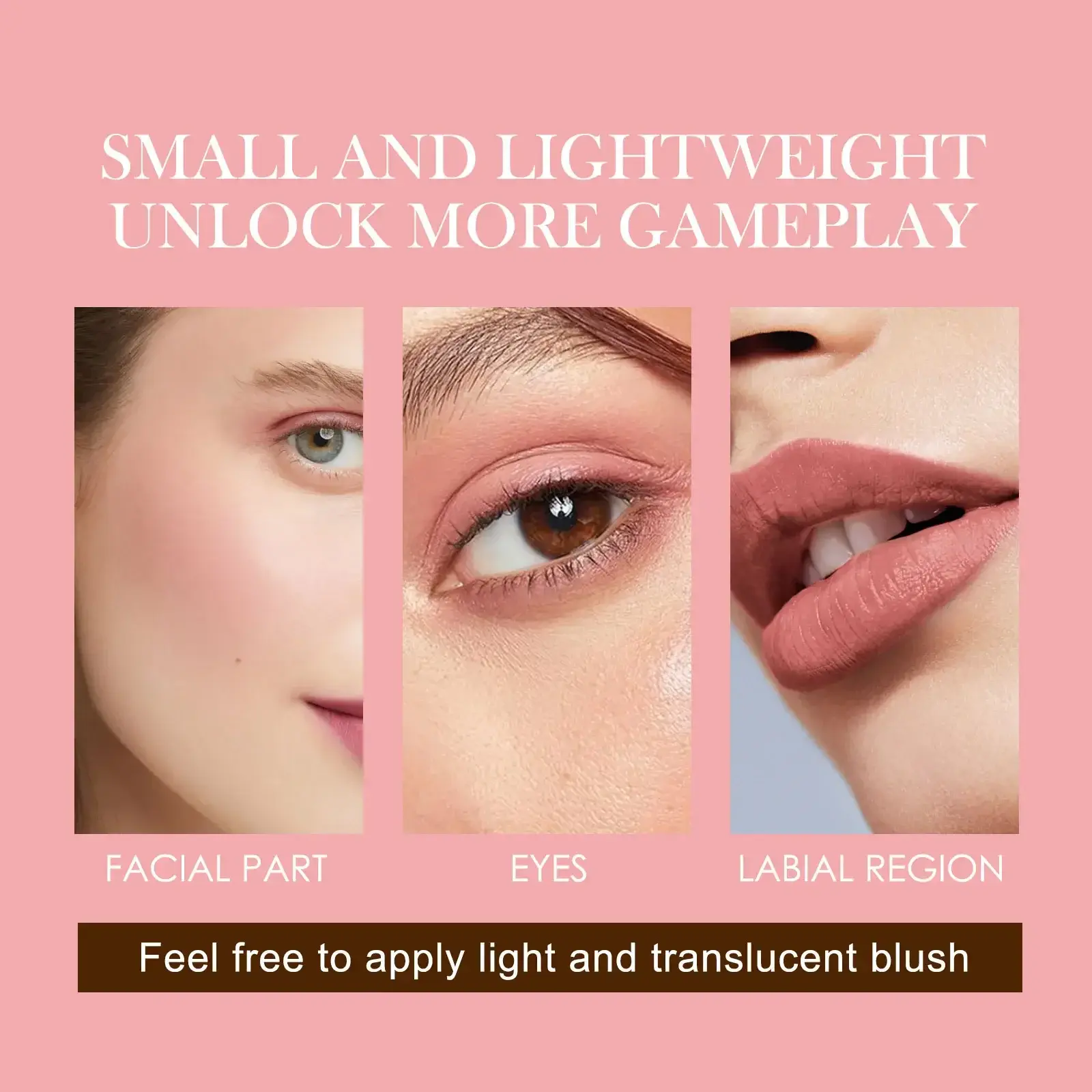 5PCS Pink/Red 3in1 Tinted Blush Stick Eyes Cheek Lips Makeup Monochromatic Multi Blush Stick Face Rouge Blusher Makeup Wholesale