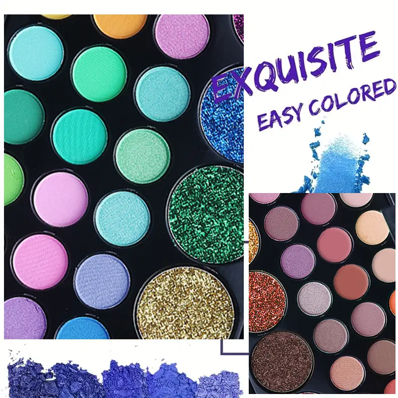 29 Colors Eyeshadow Palette Set with Mascara Eyeshadow Brush Earth Color Waterproof Long Lasting Music Festival Cosmetics Makeup