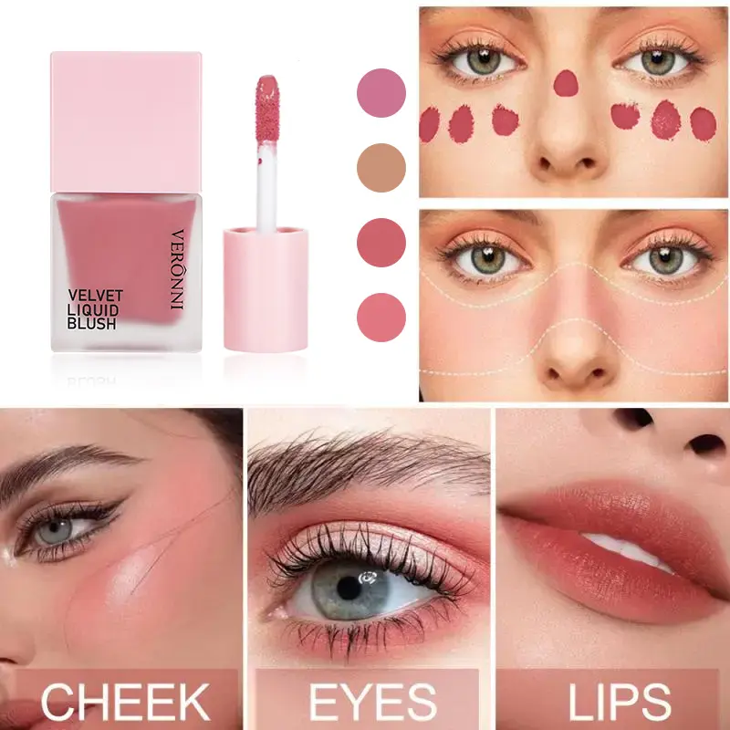 Liquid Blush Lasting Natural Liquid Contouring Face Waterproof Facial Blush Stick Makeup Daily Use All Skin Types Cosmetics