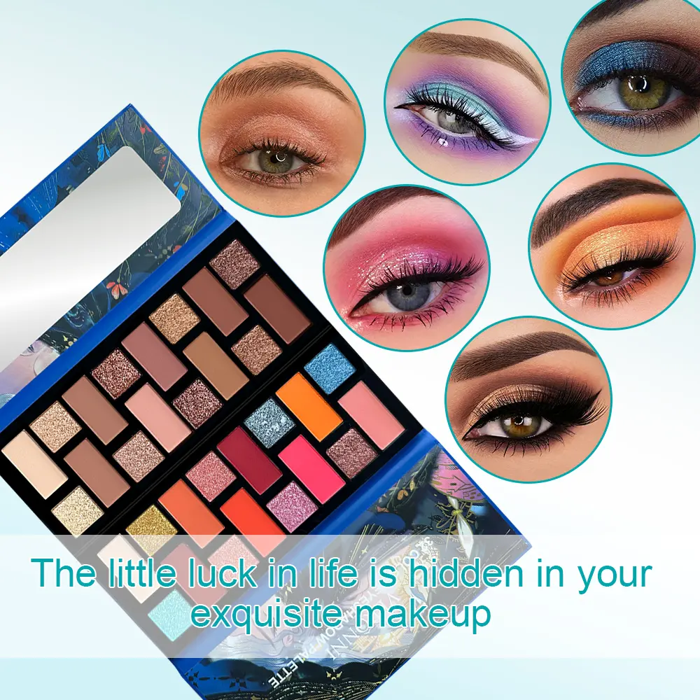 32 Color Eyeshadow Palette, Natural Matte Shimmer Metallic Satin Finish Eyeshadow Glitter Shimmer, Charming Nude Makeup Tray ﻿ ﻿