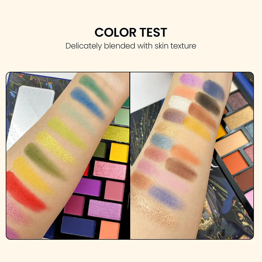 32 Color Eyeshadow Palette, Natural Matte Shimmer Metallic Satin Finish Eyeshadow Glitter Shimmer, Charming Nude Makeup Tray ﻿ ﻿