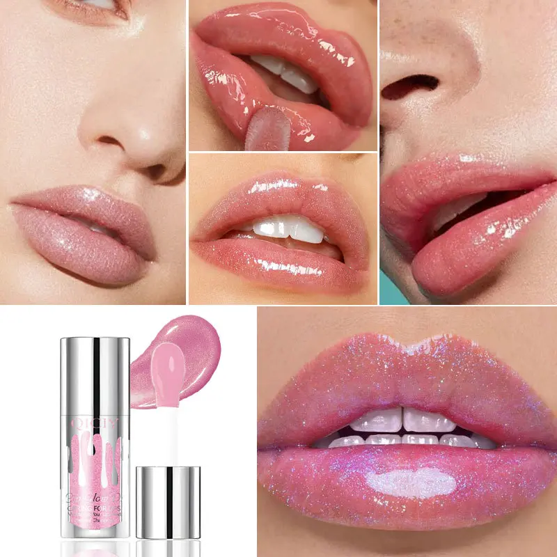 Pearlescent Color-Changing Lip Gloss,Natural Shining EffectLong-Lasting Moisturizing and Hydrating Lip Plumping Mirror Lip Glaze