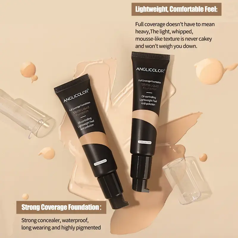 5 Colors Long-Lasting Liquid Concealer for Face and Eyes Concealer for Freckles,Acne Marks,Dark Circles,Moisturizing Foundation