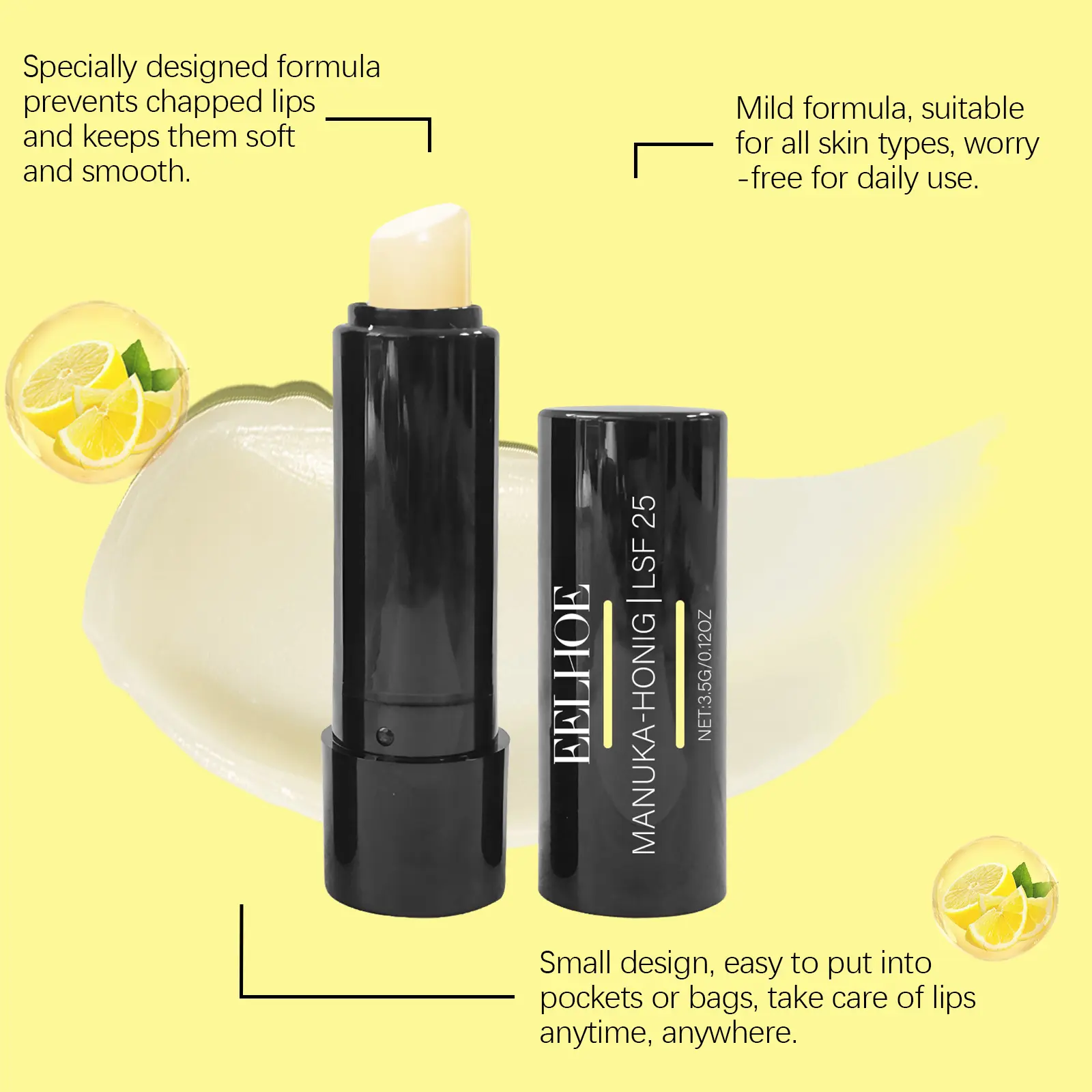 Honey Lipstick Exfoliating Scrub Dark Lips Removal Lip Care to Pink Plumping Gloss Lemon Moisturizing Lip Balm Makeup Cosmetics