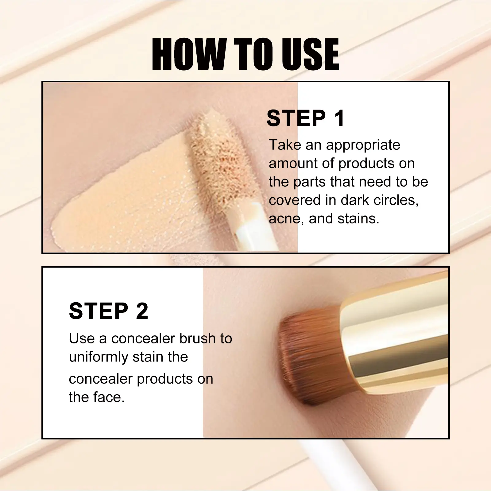 EELHOE Double Head Concealer Cover Acne Spot Highlighter Brightening Dual Shadow Long Lasting Matte Cosmetic Invisible Pore