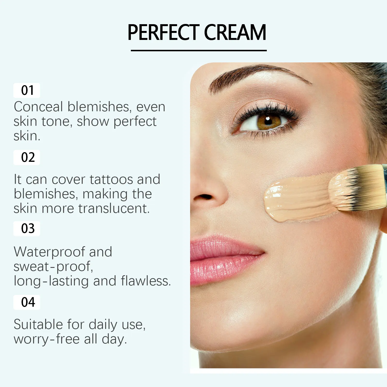 EELHOE Full Body Concealer Waterproof Long Lasting, Lightweight Natural Finish Tattoo Cover for Face Legs Tattoos